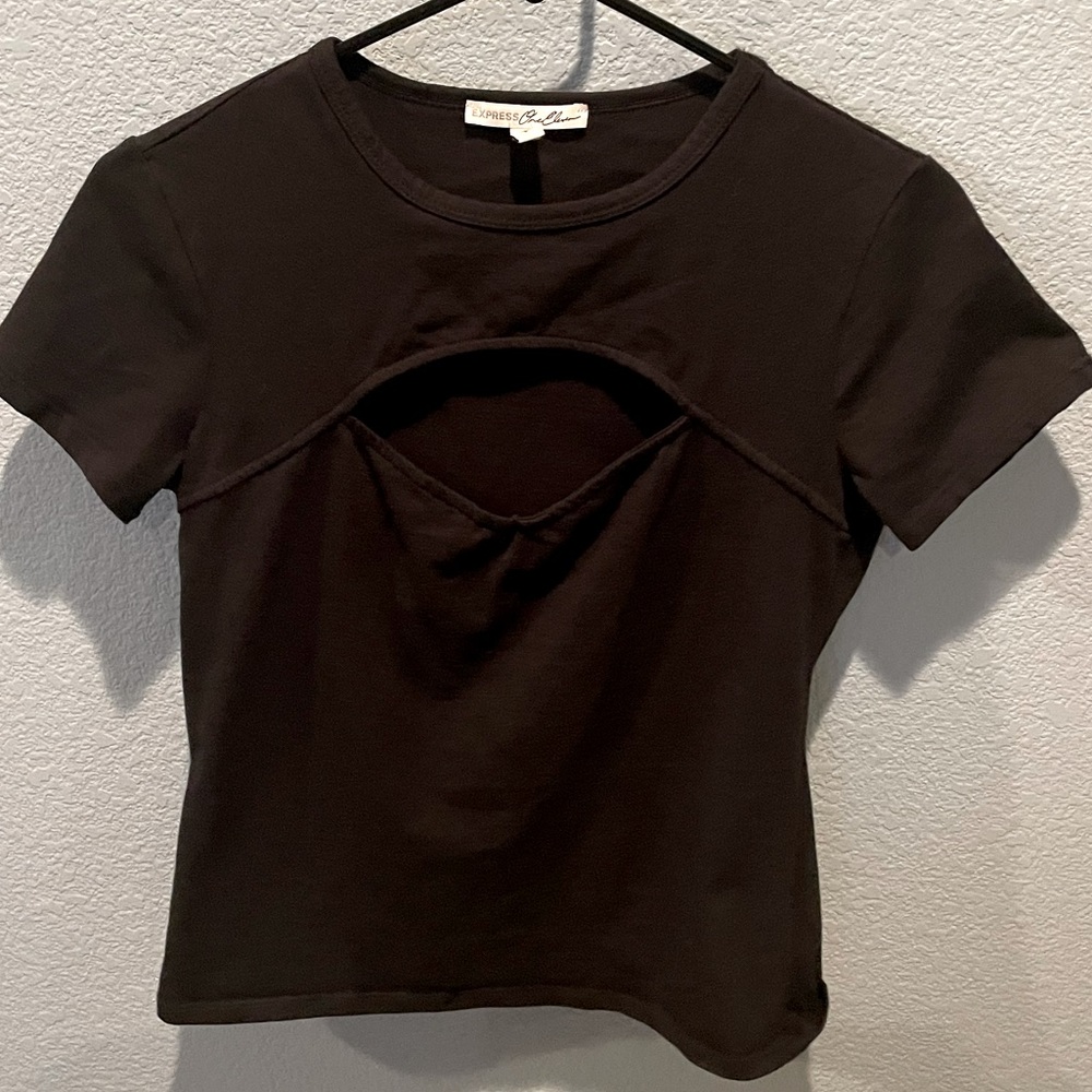 Express One Eleven short sleeve crop tee